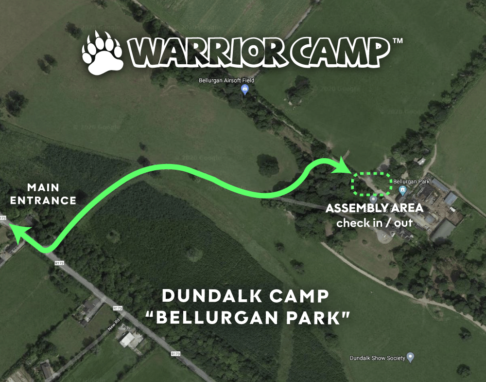 Bellurgan Park pick-up and drop-off map