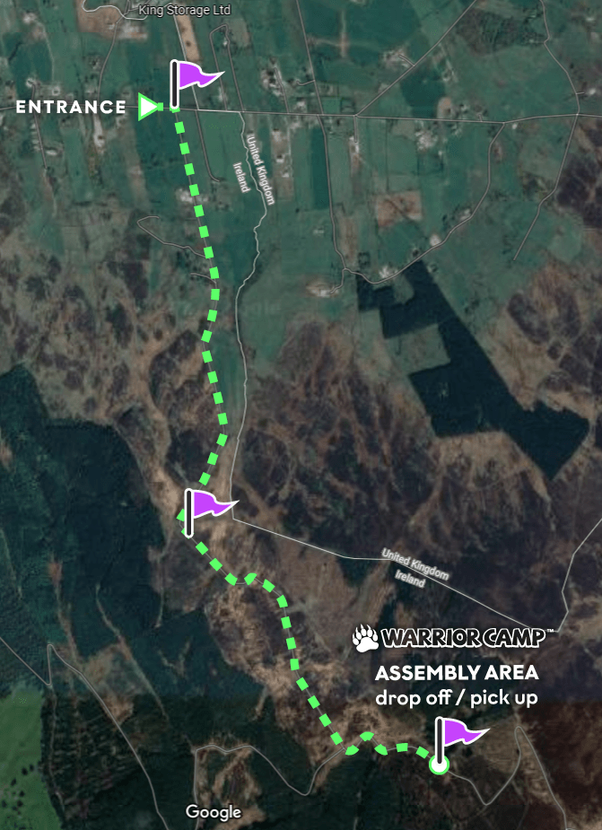 Warriorcamp dundalk 2021 route map